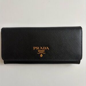 Prada Black Saffiano Wallet